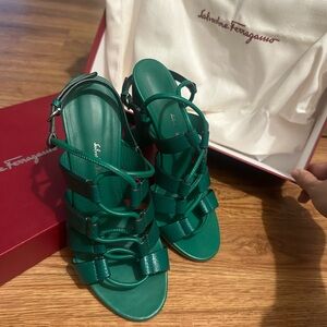 Salvatore Ferragamo Emerald Green Sandals